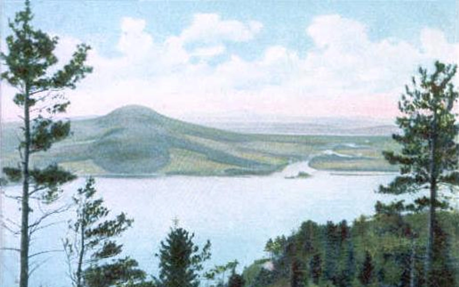 Lake area and mountain land in Androscoggin County